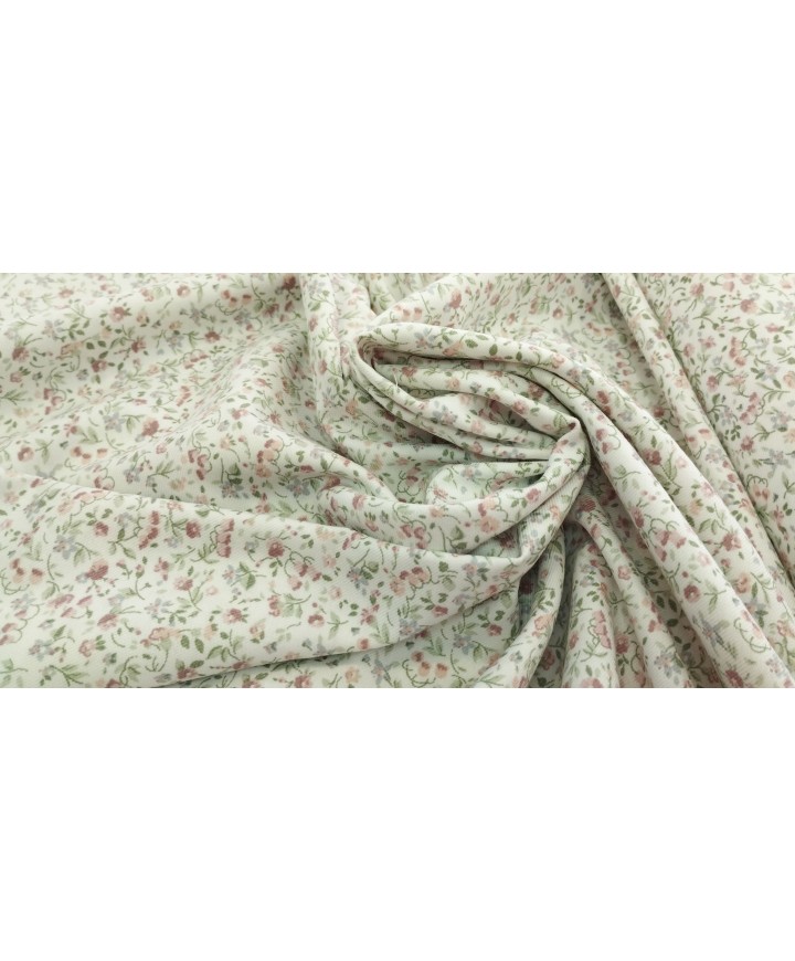 Viella fondo blanco flor Liberty pasteles 100% algodón 1,50m ancho