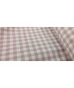 Loneta 50% algodón 50% poliester cuadro vichi rosa empolvado 2.80m ancho